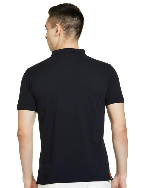 Allen Solly Men’s Polo T‑Shirt | Comfortable Rich Cotton Blend, Band Collar, Regular Fit | Stylish & Premium All Day Wear