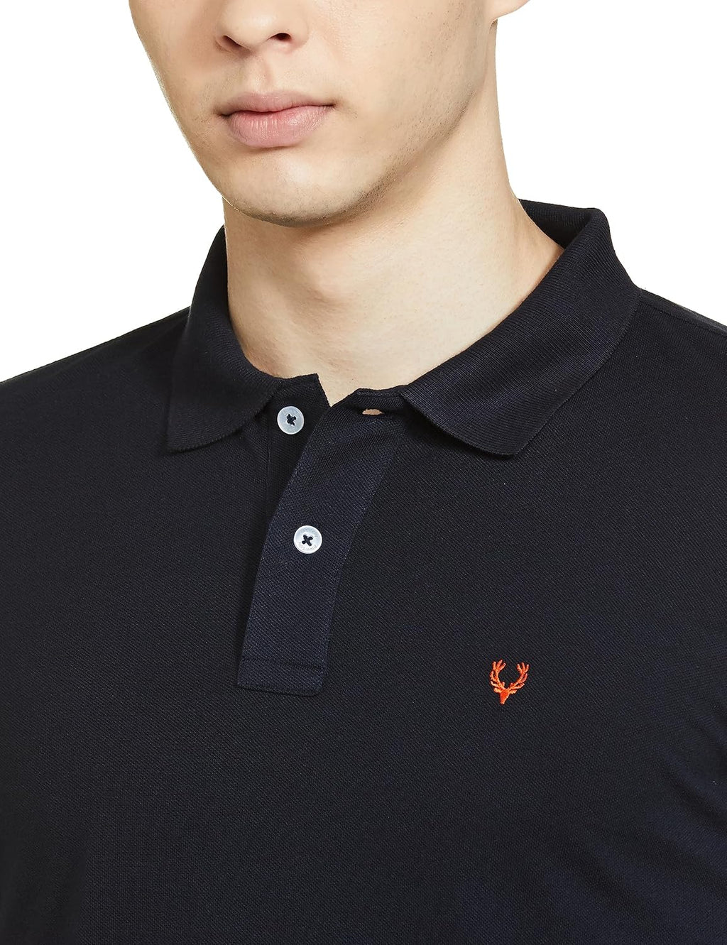 Allen Solly Men’s Polo T‑Shirt | Comfortable Rich Cotton Blend, Band Collar, Regular Fit | Stylish & Premium All Day Wear